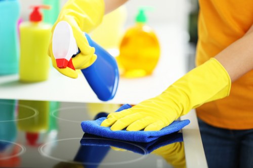 Deep cleaning a carpet in a busy living space