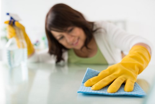 Commercial carpet cleaning process in a corporate environment